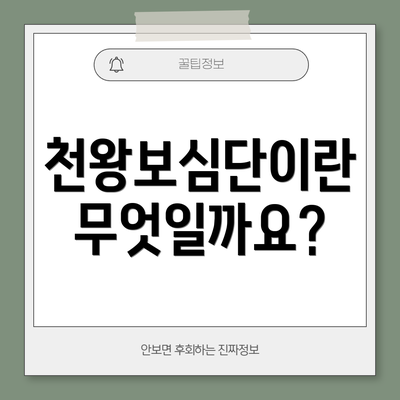 천왕보심단이란 무엇일까요?