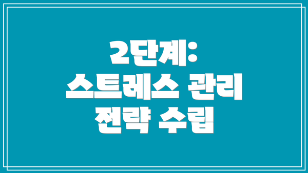 2단계: 스트레스 관리 전략 수립