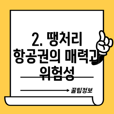2. 땡처리 항공권의 매력과 위험성