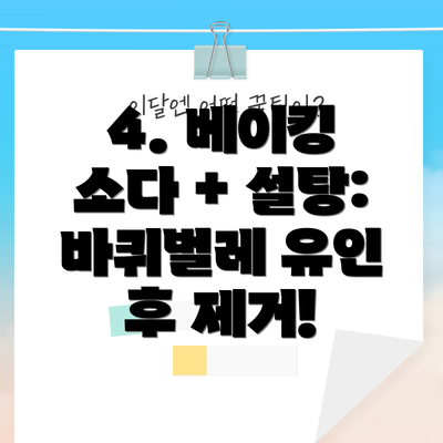 4. 베이킹 소다 + 설탕: 바퀴벌레 유인 후 제거!