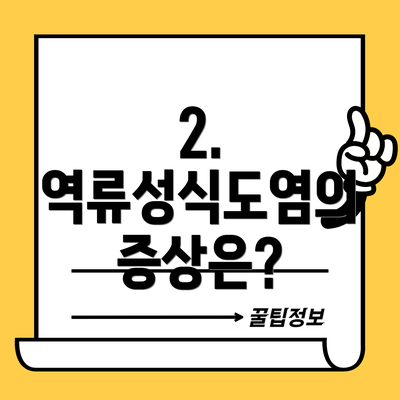 2. 역류성식도염의 증상은?