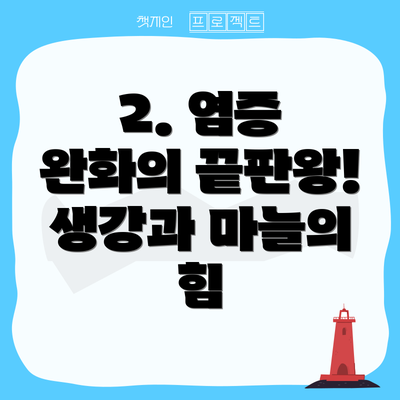 2. 염증 완화의 끝판왕! 생강과 마늘의 힘