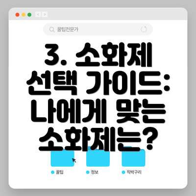 3. 소화제 선택 가이드: 나에게 맞는 소화제는?