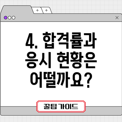 4. 합격률과 응시 현황은 어떨까요?