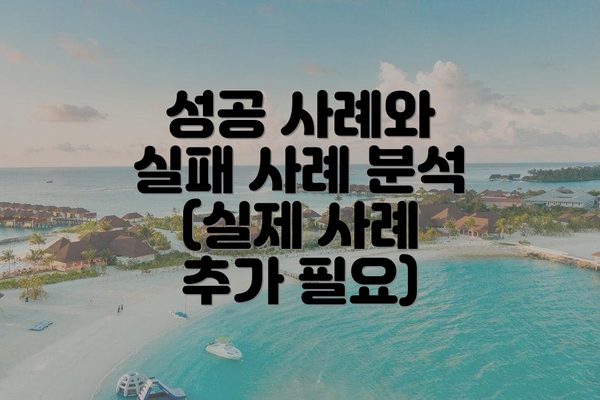 성공 사례와 실패 사례 분석 (실제 사례 추가 필요)