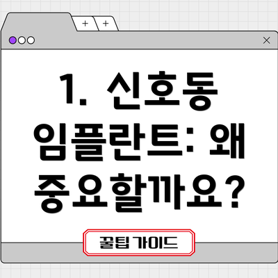 1. 신호동 임플란트: 왜 중요할까요?