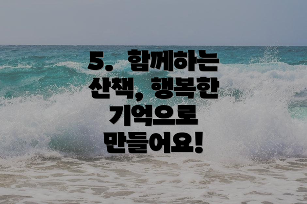 5. 함께하는 산책, 행복한 기억으로 만들어요!