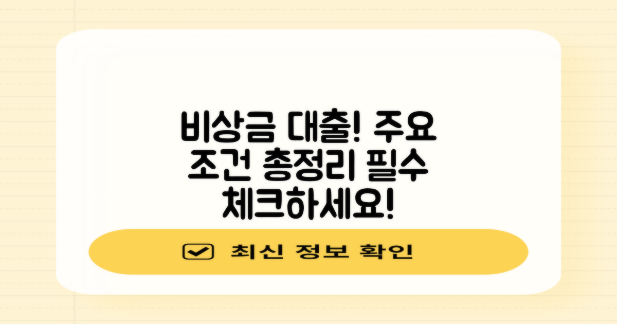 비상금대출 주요 조건