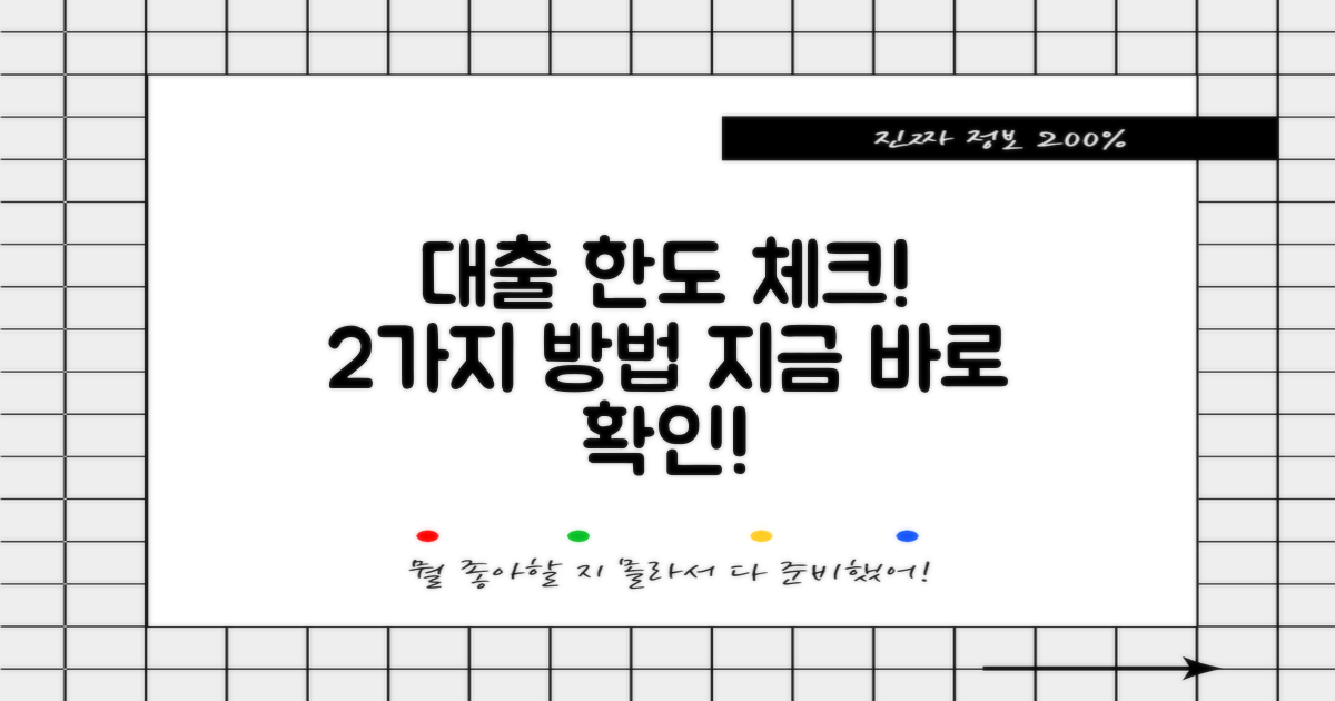 2가지 대출 한도 체크