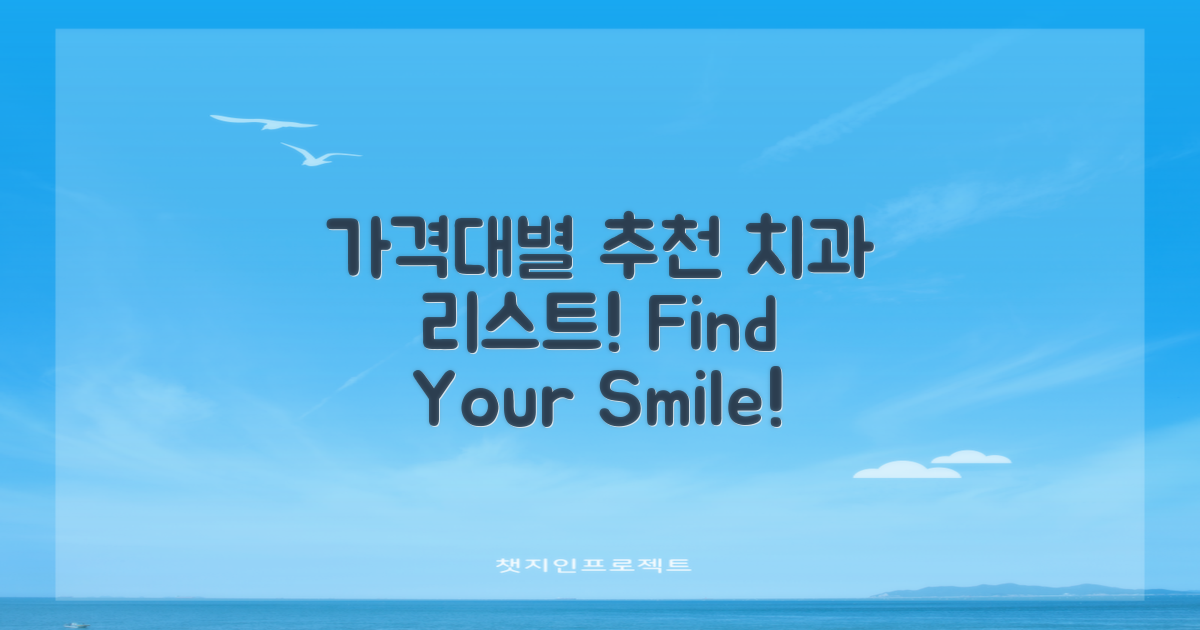 가격대별 추천 치과 목록