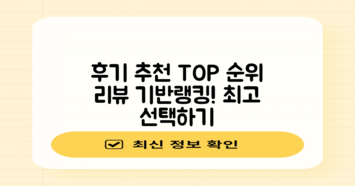 후기 기반 추천 순위