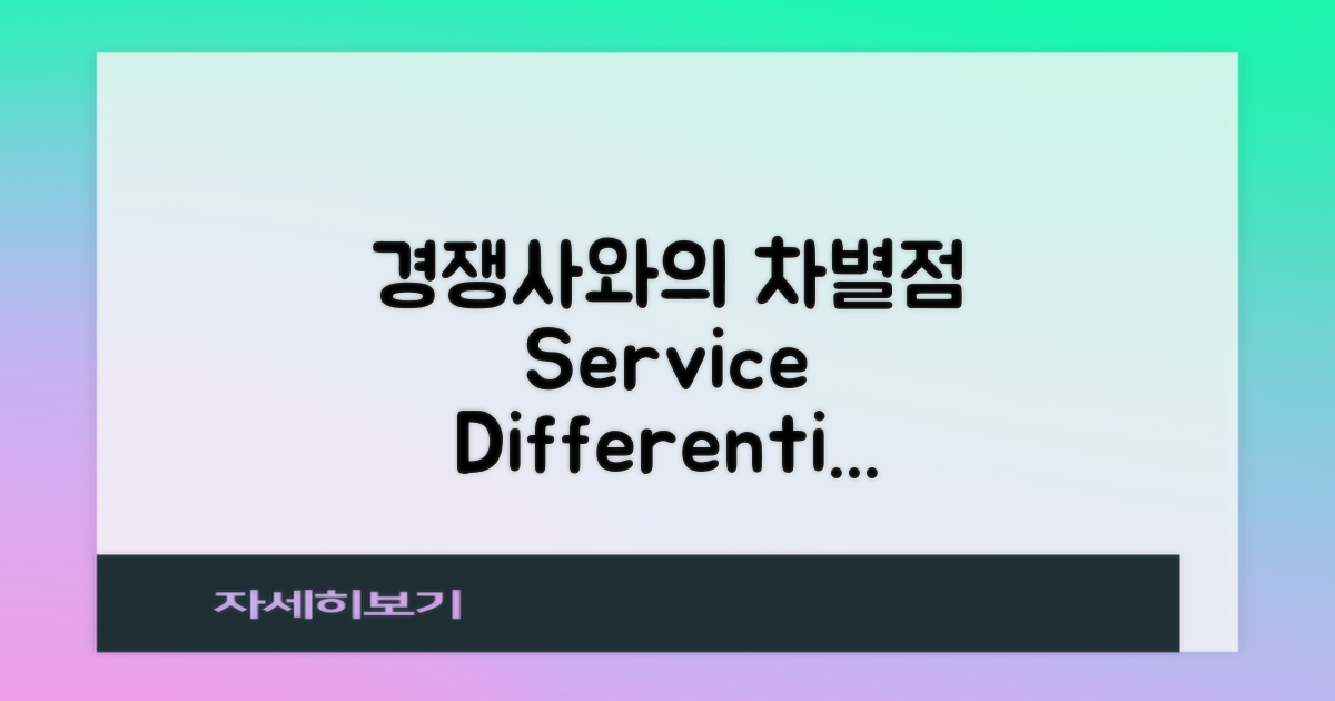 경쟁사와 서비스 차별점