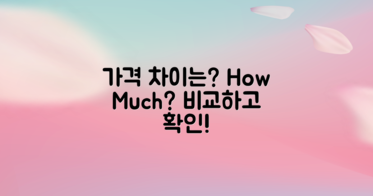 가격은 얼마나 차이나나?