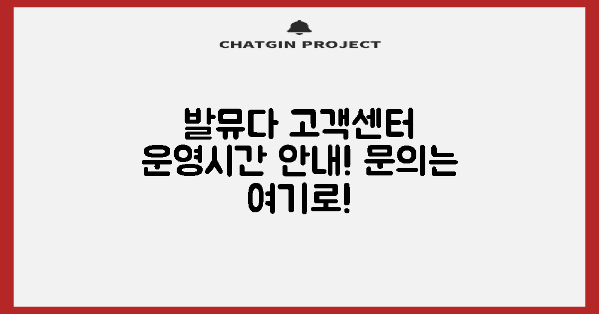 발뮤다 고객센터 운영시간 안내