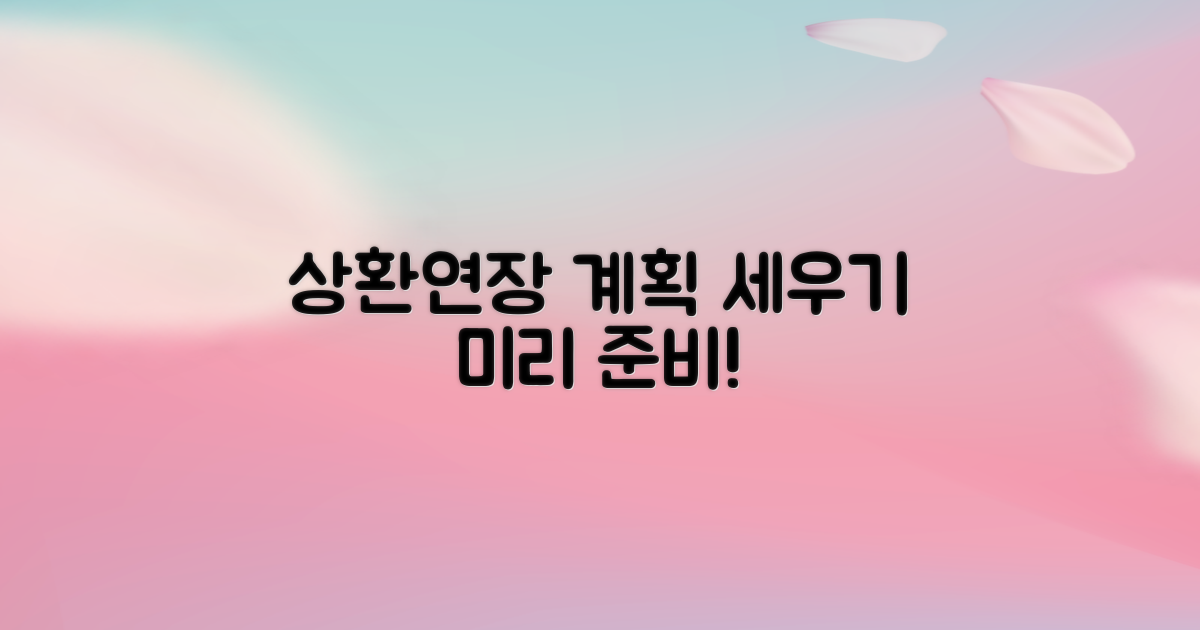 상환/연장, 계획을 세우세요.