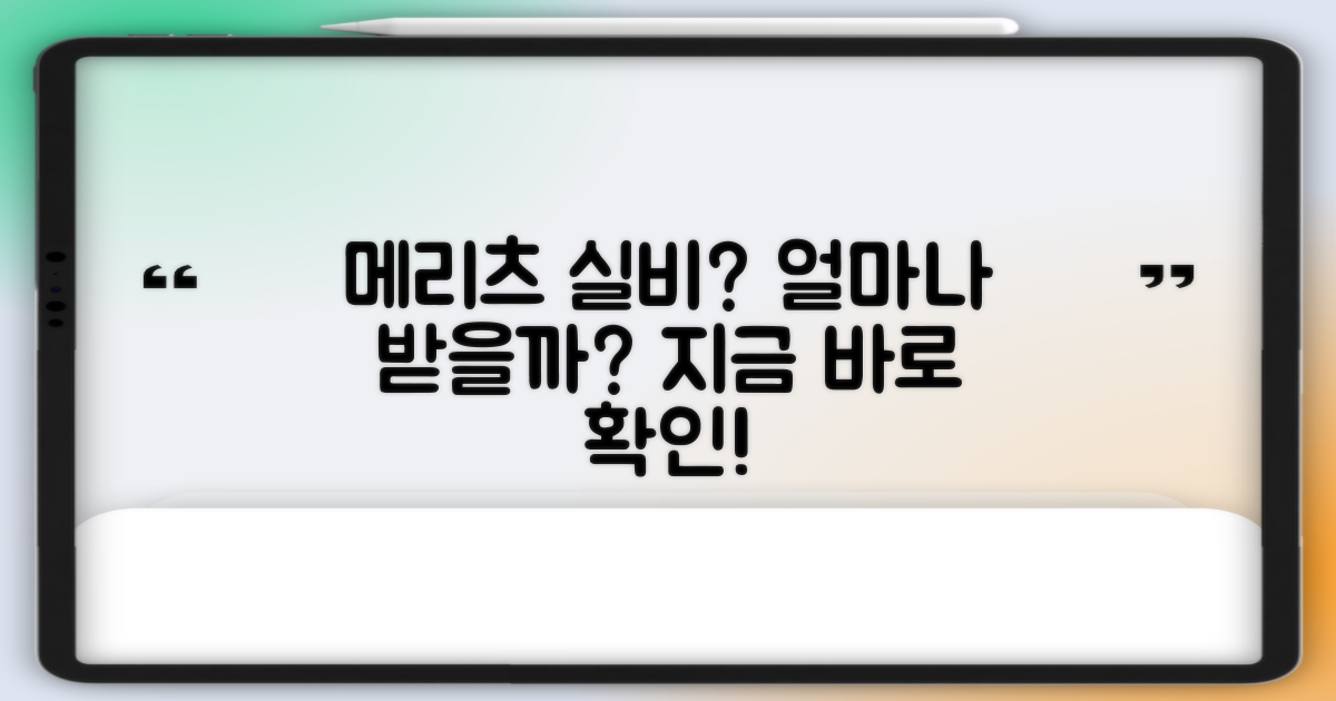 메리츠 실비, 얼마나 받을 수 있나요?