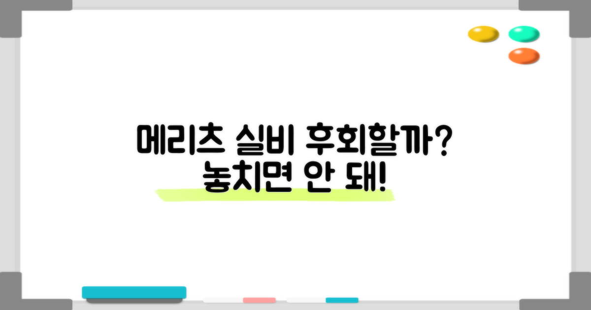 메리츠 실비, 놓치면 후회할까요?